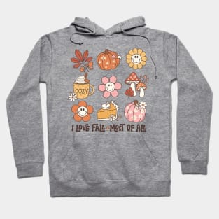 Fall season design I love fall Hoodie